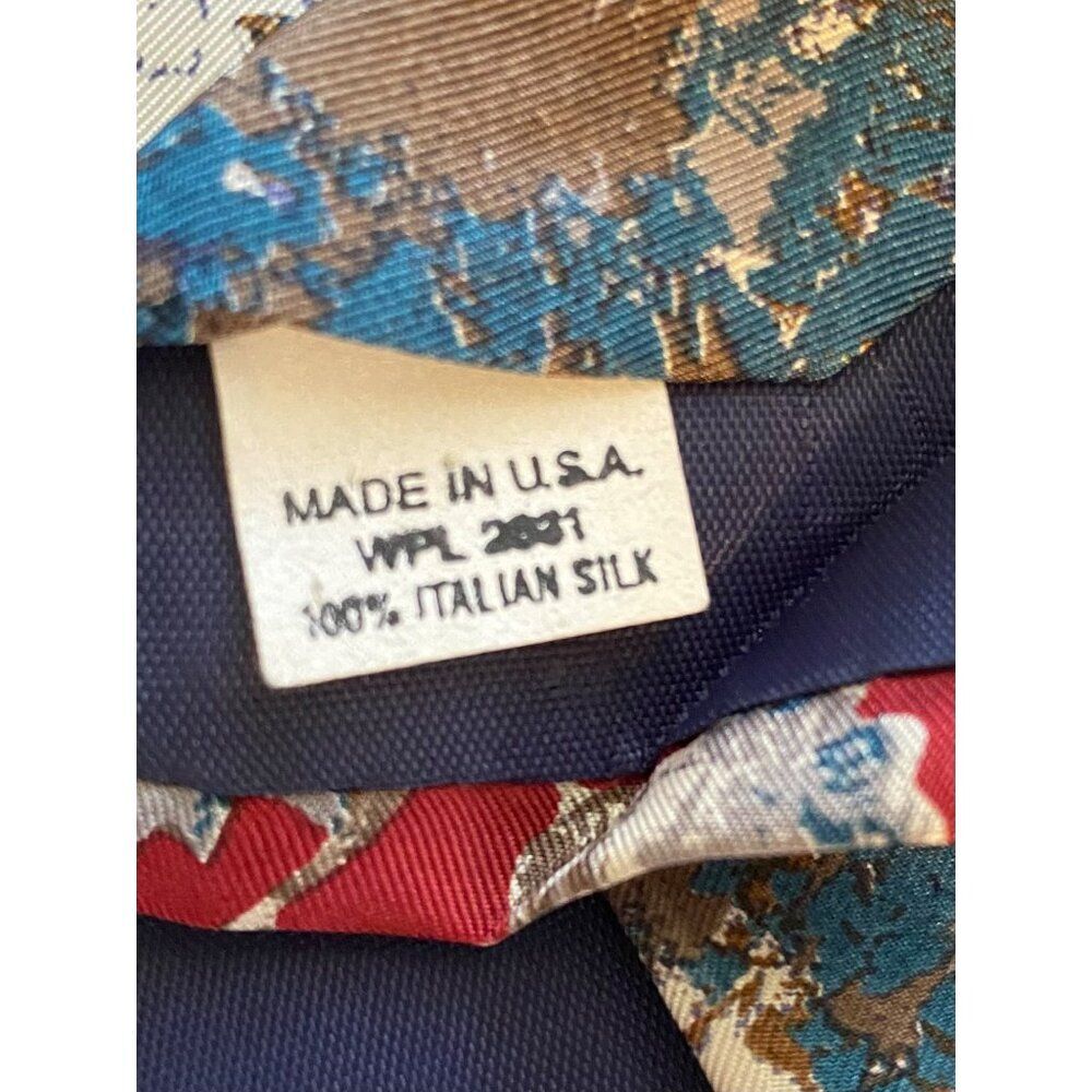 Bugatti Floral Tie 100% Italian Silk Made In USA 59" Mens Classic Necktie - Picture 5 of 8